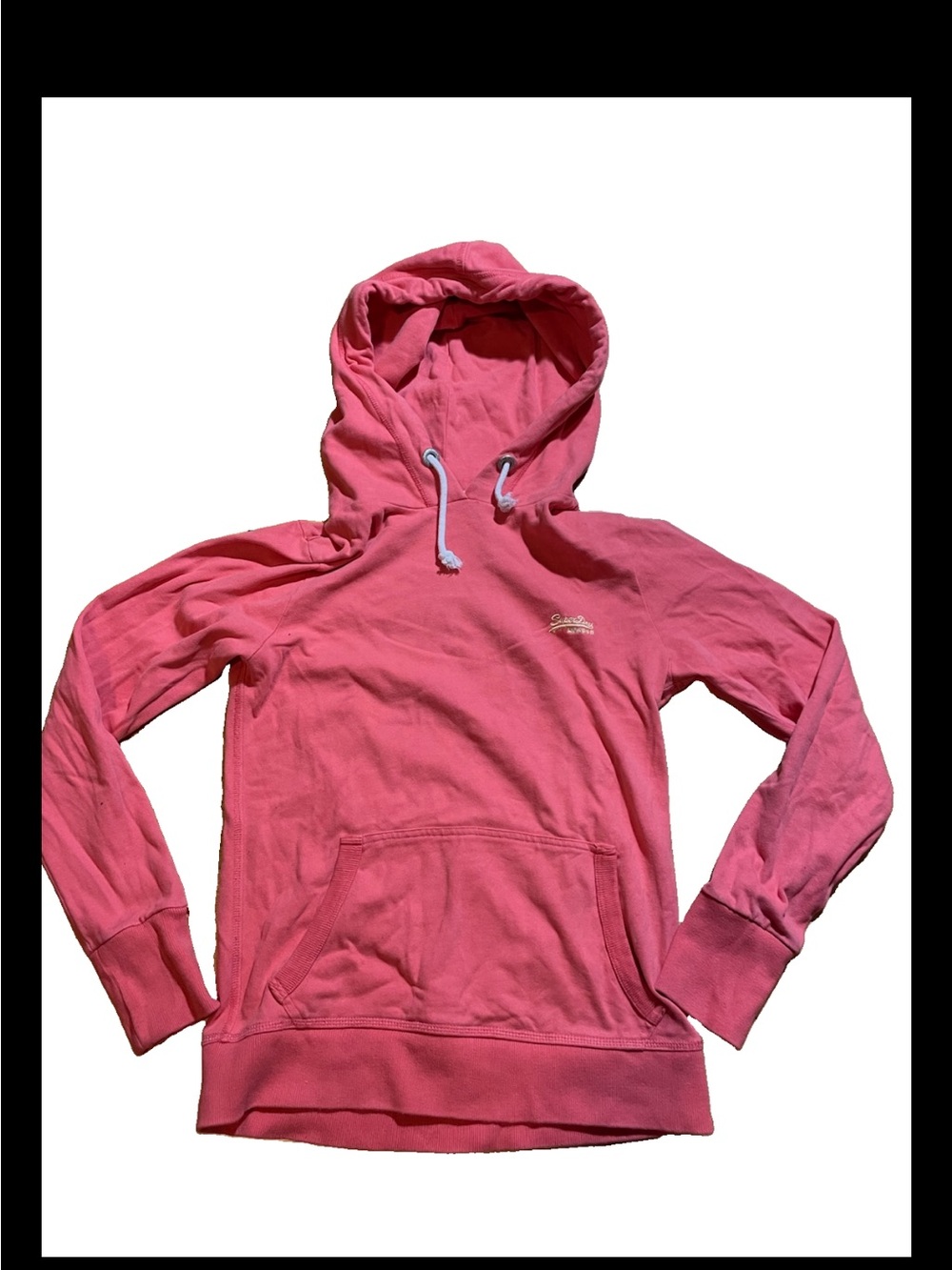 Superdry pink Women's Hoodie Sweatshirt size medium